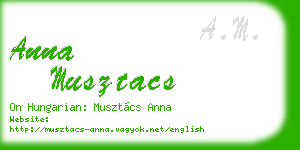 anna musztacs business card